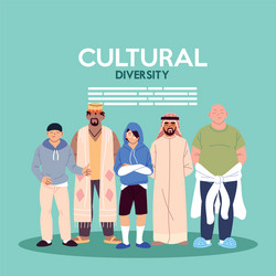 Men cartoons cultural diversity design Royalty Free Vector