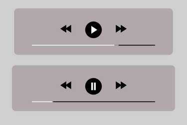 template video player for web and mobile apps vector image