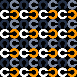 link chain block seamless pattern vector image