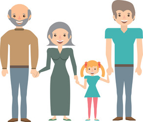 Portrait people family happiness vector