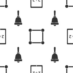 Set tablet with calculator geometric figure vector