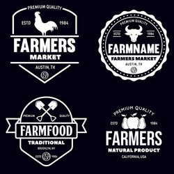 Farmers Market Logo & Badge Templates Vector Image