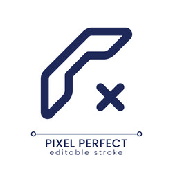 decline call pixel perfect linear ui icon vector image