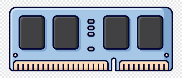 ram memory computer icon random vector image