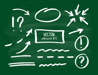 set of correction and highlight elements part 1 vector