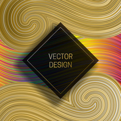 square frame on dynamic colorful background vector image