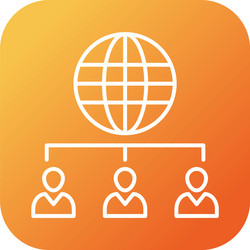 unique web client server line icon vector image