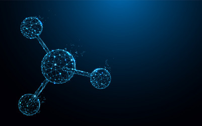 Molecular Structure - Particle Network vector image