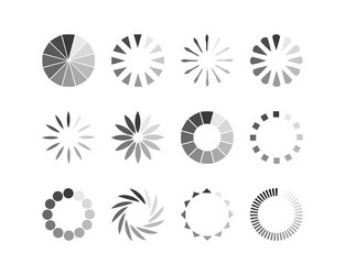 collection loading bar status icon set of loaded vector image