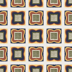 hand drawn retro block print seamless pattern vector image