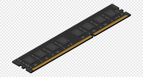 isometric random access memory ram vector image