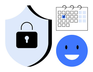secure access management with calendar vector image