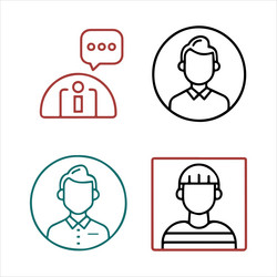web user profile icon set file vector image