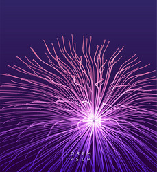 point explode array with dynamic emitted particles vector image