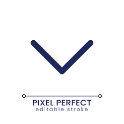 Scroll down pixel perfect linear ui icon vector