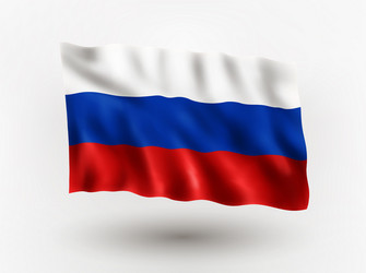 Russian flag on transparent background Royalty Free Vector