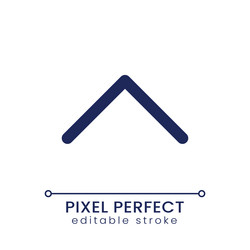 scroll up pixel perfect linear ui icon vector image
