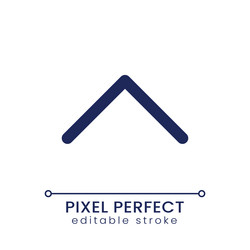 scroll up pixel perfect linear ui icon vector