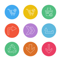 arrows directions pointer arrow user vector image