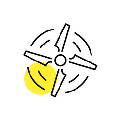 drone propeller top view with rotating blades vector image