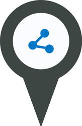 Link location marker pin place point share icon vector