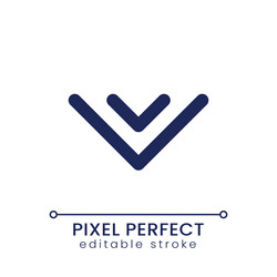 Scroll to bottom pixel perfect linear ui icon vector