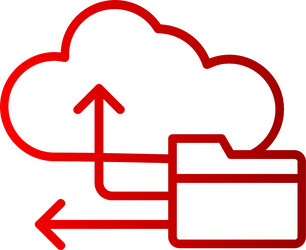 backup line gradient icon vector image