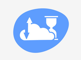 Icon of cloud storage with up and down vector