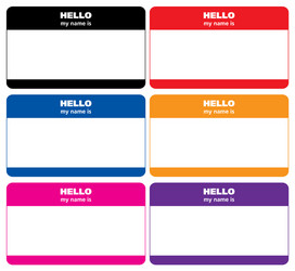 Name tags vector