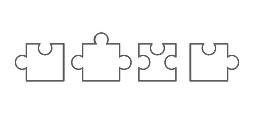 puzzle different line icon a simple element vector image
