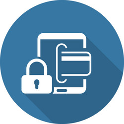 Secure transactions icon flat design vector