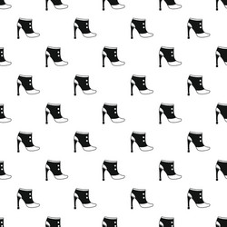 boot with high heel pattern simple style vector image