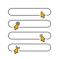 click submit blank button in line style design vector image