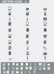 Icons set gas station vector