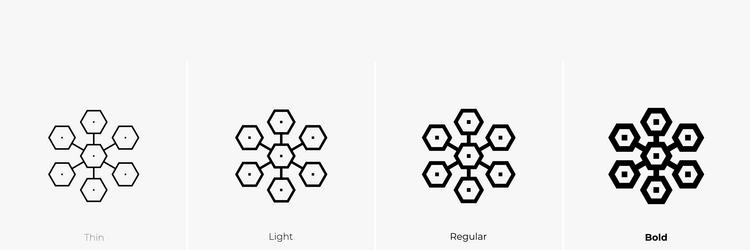 diagram icon thin light regular and bold style vector image