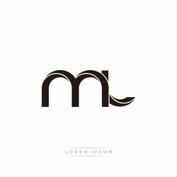 Lm logo letter monogram slash with modern Vector Image