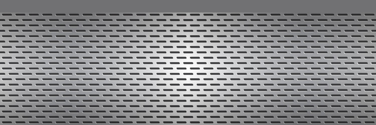 structured silver perforated metal texture header vector image