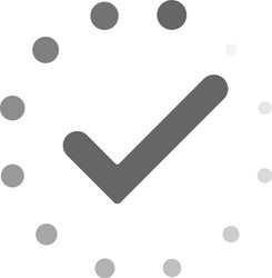 task progress tick loader vector image