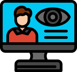 user interface ui line filled style icon design vector image