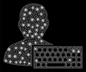 flare mesh 2d coder with spots vector image