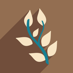 flat with shadow icon and mobile application basil vector image