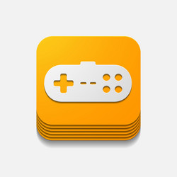 square button joystick vector image