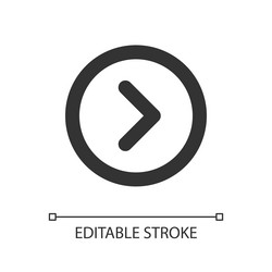 arrow right button pixel perfect linear ui icon vector image