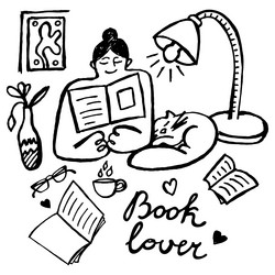 book lover vector