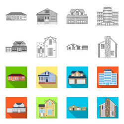 isolated object of building and front symbol vector image