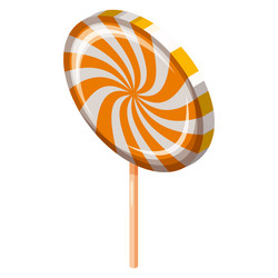 lollipop swirl candy spiral isometric sweet vector