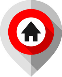 map pin symbol home gps pointer folded from vector