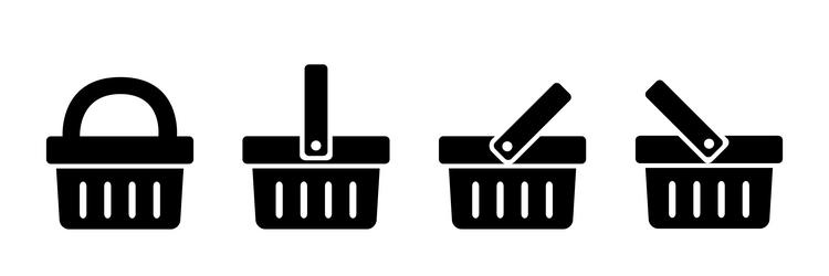 Shopping cart icon iso vector