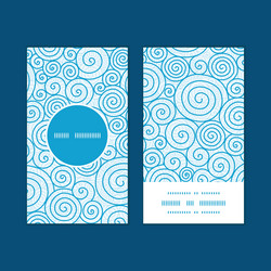 abstract swirls vertical round frame pattern vector image