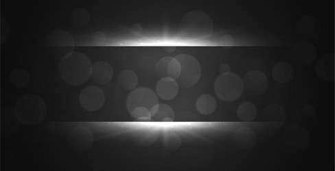 black bokeh background with light dividers design vector image